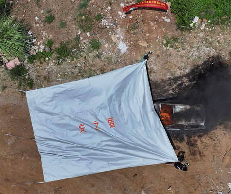 Gray EV Car Fire Blanket with 550℃/1000℃ Thermal Resistance for Oxygen Deprivation Fire Control