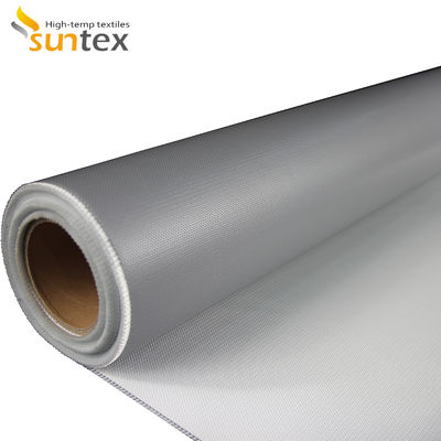 Double Sided Alkali Free Grey Color Silicone Coated Fiberglass Fabric for Fireproof Thermal Insulation