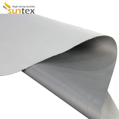 Double Sided Alkali Free Grey Color Silicone Coated Fiberglass Fabric for Fireproof Thermal Insulation