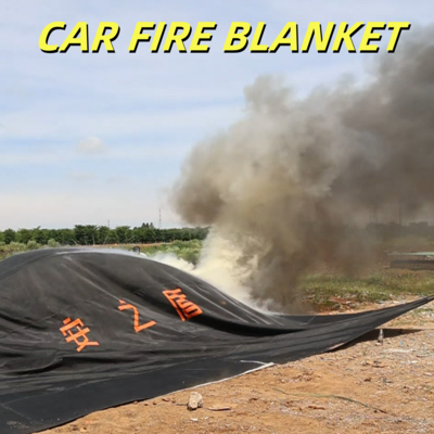 EV Car Fire Blanket Gray 550℃ Heat Resistant for Vehicles