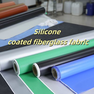 Silicone Coated Fiberglass Fabric 400 g/sqm -50C to 500C Fire Retardant