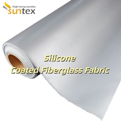 Alkali Free Water Repellent Silicone Coated Fiberglass Fabric with Temperature Resistance -50°C to 500°C for Insulation