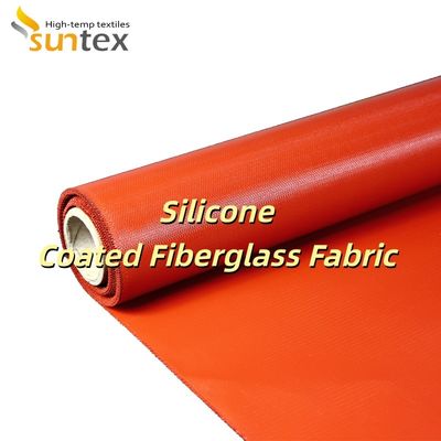 High Temperature 550°C Resistance Silicone Coated Fiberglass Fabric with 0.3mm Thickness and 400 g/sqm Weight