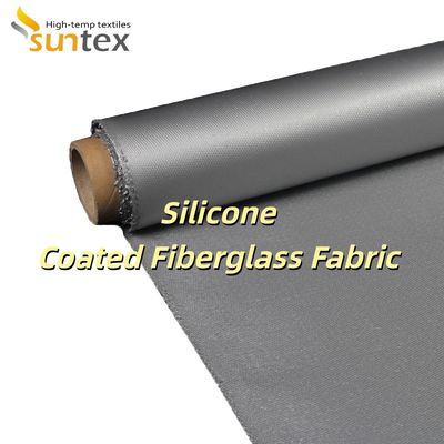 Chemical Proof Silicone Rubber Coated Fiberglass Cloth with 0.3 mm Thickness and 400 g/sqm Weight for Aggressive Environment Linings