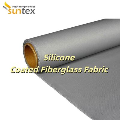 Double Side Silicone Coated Fiberglass Fabric 0.3mm Thickness 400 g/sqm Weight 1/1.2/1.5m Width Fireproof Insulation Material