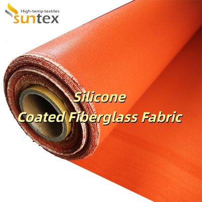 0.3 mm Thickness 400 g/sqm Weight Silicone Coated Fiberglass Fabric for Thermal Breaks and Insulating Pads