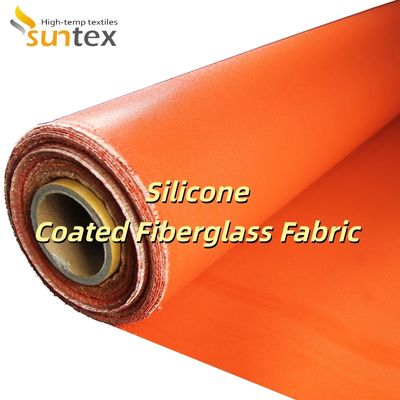 Flame Retardant Silicone Coated Fiberglass Fabric with Temperature Resistance -50C to 500C and 400 g/sqm Weight