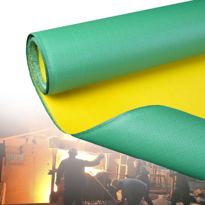 Industrial Splash Proof PU Coated Fiberglass Fabric with 1800C Temperature Resistance and 1m/1.3m/1.5m/1.52m/1.55m Width