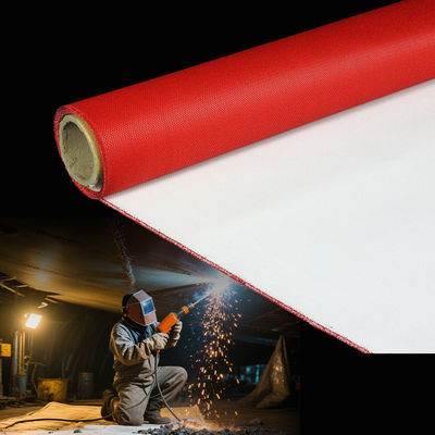 Double Sided Silicone Coated Fireproof Fiberglass Cloth with 50 m / 100 m Roll Length and Alkali Free Thermal Insulation Fabric