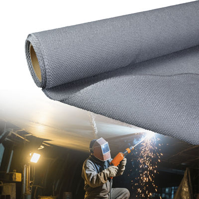 Heavy Duty Splash Proof Industrial Use Welding Blanket in Blue/Black PU Coated Fiberglass Fabric