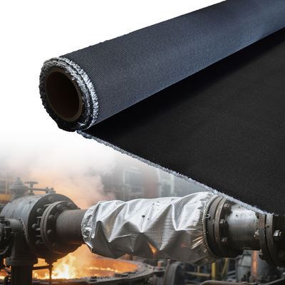 Durable Fire Protection Silicone Coated Fiberglass Fabric with High Temperature Resistance 260℃ 400 g/sqm 0.3 mm for Metalworking