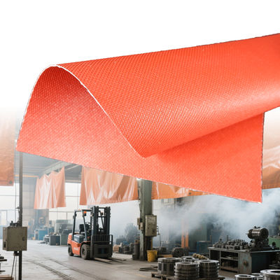 Durable Fire Protection Silicone Coated Fiberglass Fabric with High Temperature Resistance 260℃ 400 g/sqm 0.3 mm for Metalworking