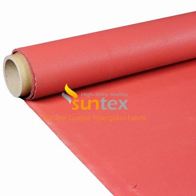 Double Sides Silicone Coated Fiberglass Fabric with 50 m / 100 m Roll Length and Corrosion Resistant Properties