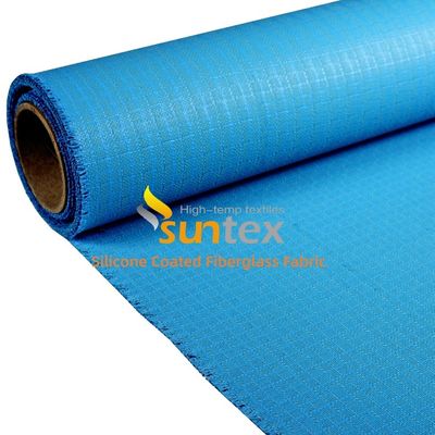 Double Sides Silicone Coated Fiberglass Fabric with 50 m / 100 m Roll Length and Corrosion Resistant Properties