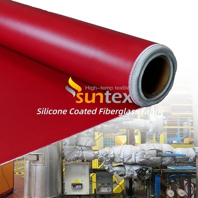 Fireproof Heat Resistant Silicone Coated Fiberglass Fabric with 850g/m2 Weight for High Temperature Insulation