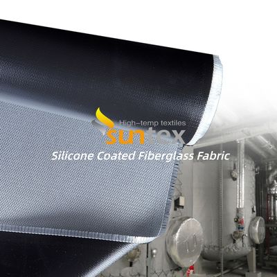 Durable Silicone Coated Fiberglass Cloth with 0.3 mm Thickness 400 g/sqm Weight and 1 / 1.2 / 1.5 meter Width for Thermal Insulation