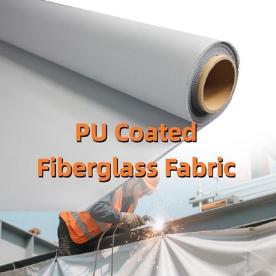 Chemical Resistant PU Coated Fiberglass Fabric 460 g/sqm 0.41 mm Industrial Fiberglass Fabric