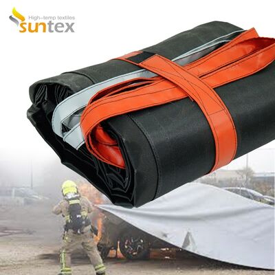 Gray EV Car Fire Blanket with 550℃/1000℃ Thermal Resistance for Oxygen Deprivation Fire Control