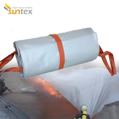 Extra Large Gray EV Fire Blanket with 550℃/1000℃ Thermal Resistance for Fire Pit Mat