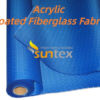 16oz Acrylic Coated Fire Resistant Fiberglass Fabric with 550 Degree C Temperature Resistance and Reduced Toxic Smoke