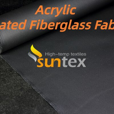 16oz Acrylic Coated Fire Resistant Fiberglass Fabric with 550 Degree C Temperature Resistance and Reduced Toxic Smoke