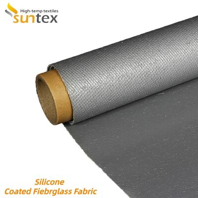 Weather Resistant Fireproof Silicone Coated Fiberglass Fabric - 850g/m2 High Silica Fiberglass Cloth for Outdoor & Chemical Environments
