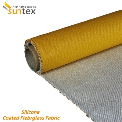 Fireproof 850g/m2 Heat Resistant Silicone Coated Fiberglass Fabric for High Temperature Protection