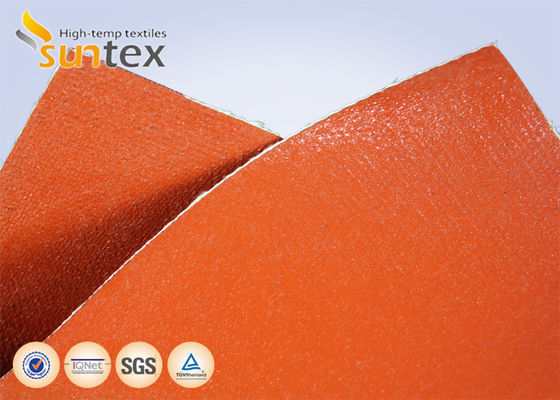 Fireproof Silicone Coated Fiberglass Fabric with Temperature Resistance from -50 to 550°C and 850g/m2 Weight for Industrial Safety