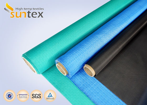 Fireproof Acrylic Coated Fiberglass Fabric with 550 Degree C Temperature Resistance for Welding Blankets