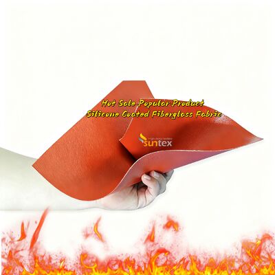 Fireproof 850g/m2 Heat Resistant Silicone Coated Fiberglass Fabric High Silica Fiberglass Cloth
