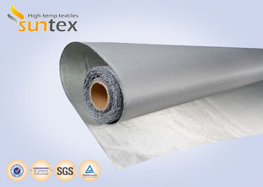 PU Coated Fiberglass Cloth 460gsm Fire Resistant Blue Black