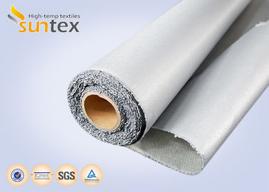 PU Coated Fiberglass Cloth 460gsm Fire Resistant Blue Black
