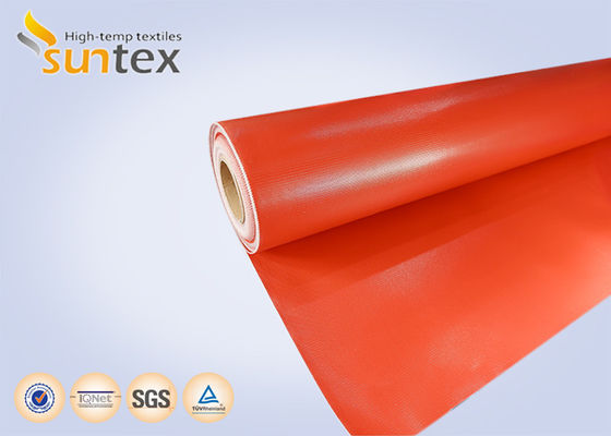 Customized Colored E-Glass Silicone Rubber Coated Fabric Cloth Fiberglass Base Heat Resistant Safety for Cutting Process