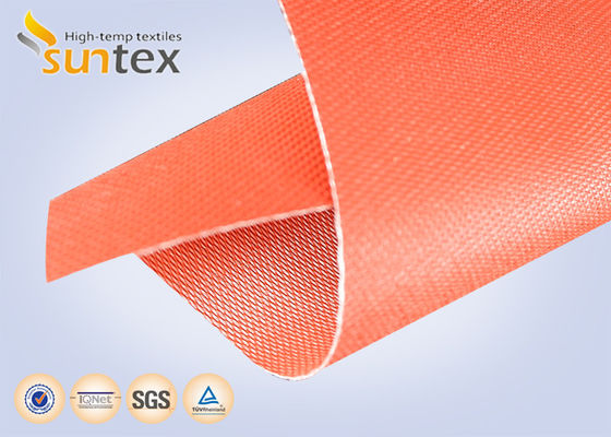 Heat Shield Material: Red 32 Oz Silicone Coated Fiberglass Cloth
