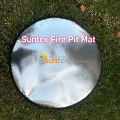 3 Layer Silicone Coated Fire Pit Mat 550C Heat Resistant with Customizable Sizes for Deck and Grass Protection