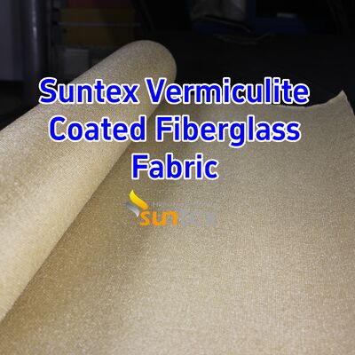 750℃ Temperature Resistance Vermiculite Coated Fiberglass Fabric with 1070gsm Heavy Weight and Excellent Abrasion Resistance