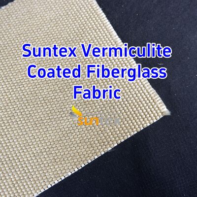 Double-Sided Vermiculite Coated High Temperature Fiberglass Cloth with 750℃ Resistance and 1070gsm Heavy Weight