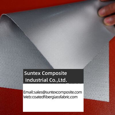 Two Side Silicone Rubber Coated Fiberglass Cloth with High Temperature Resistance (550°C) and Alkali Free E-Glass Material