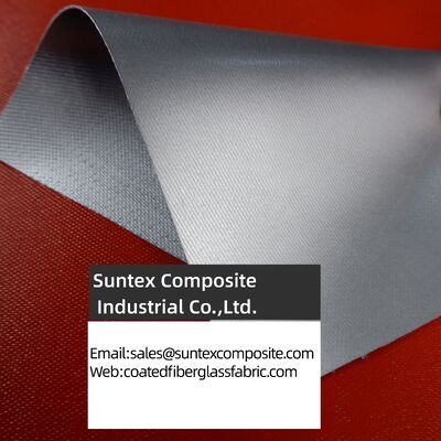 Alkali Free 4H Satin Weave Silicone Coated Fiberglass Fabric - 550°C Heat Resistant Fireproof Cloth