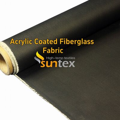 Red 0.4mm Fire Resistant Fiberglass Fabric with 550 Degree C Temperature Resistance and Acrylic Coating for Welding Blankets