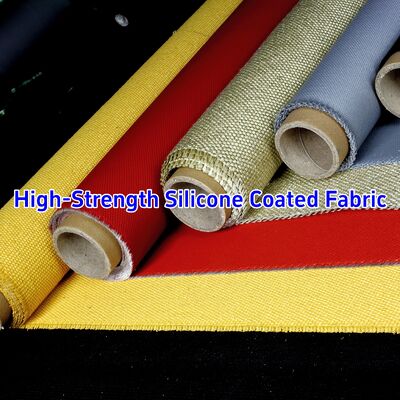 590 g/sqm Weight 0.45 mm Thickness 1.5 meter Width Silicone Coated Fiberglass Fabric Fire Barrier Fabric