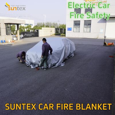 Car Fires 6 X 8 M Fire Blanket for Ev Car 19.8 X 26 Ft Electric Vehicles Fire Blankets