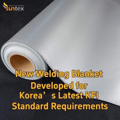 Suntex Grey Silicone Coated Fiberglass Welding Blanket | Korea Latest KFI Standard