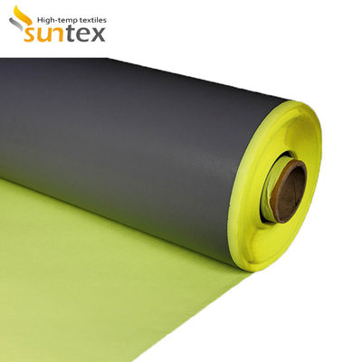 High Strength PTFE Coated Fiberglass Fabric with 550℃ Temperature Resistance and Silver Grey Color for Fire Control Systems