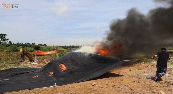 Gray High-Performance Suntex Fire Blanket Slows Battery Thermal Runaway with Oxygen Deprivation for EV Safety