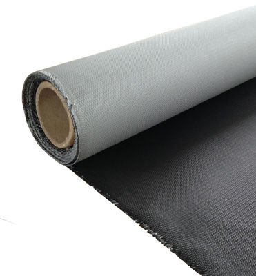 PU Coated Fiberglass Fabric 460gsm Fireproof Blue Black for Fire Curtains