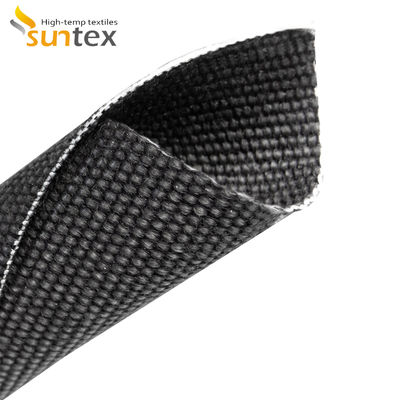 High Temperature Fiberglass Cloth Black Graphite Coated Fabric with Fire Resistance and Abrasion Properties for Fire Control Systems