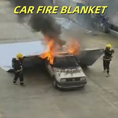EV Car Fire Blanket Gray 550℃ Heat Resistant for Lithium Battery Fires