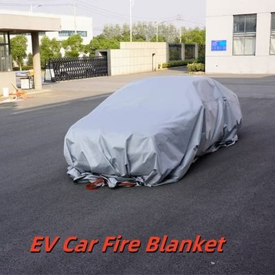 EV Car Fire Blanket Gray 550℃ Thermal Resistance for Sedan SUV