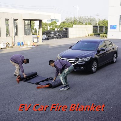 EV Car Fire Blanket Gray 550℃ Thermal Resistance for Lithium Battery Fires